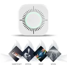 1 шт. 433 МГц беспроводной детектор дыма портативная защита wifi домашний датчик дымовой сигнализации