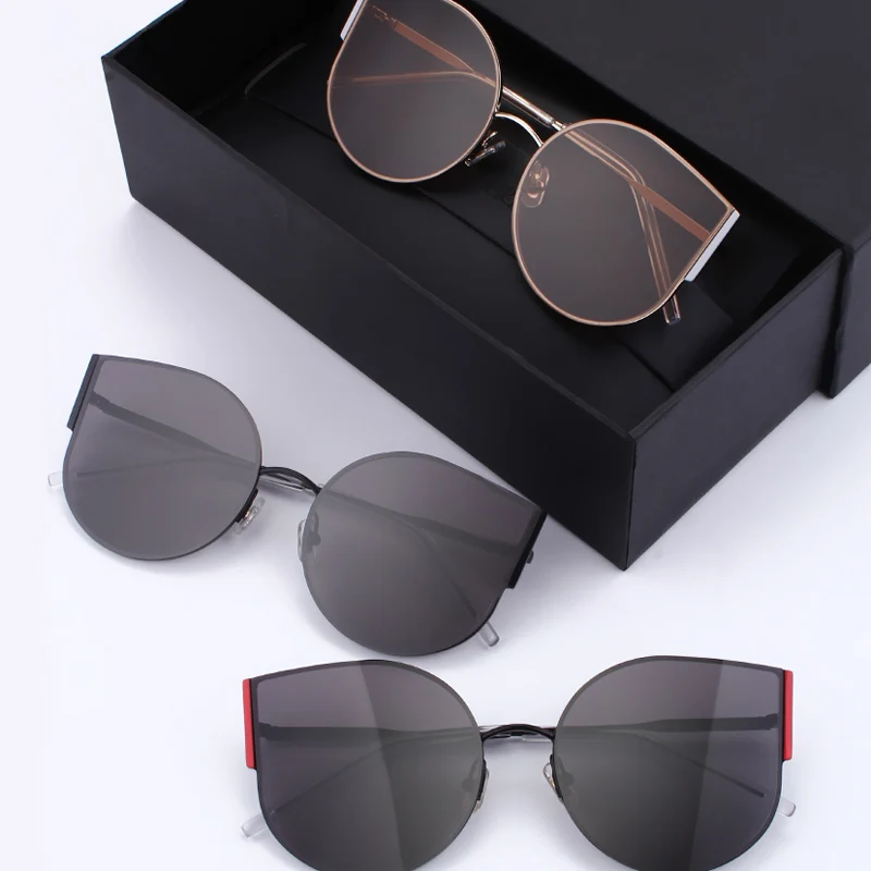 

Vintage Cat Eye Sunglasses Women 2019 Big Size Glasses Luxury Brand Designer Oversized Sunglasses Female Fashion Eyewear UV400