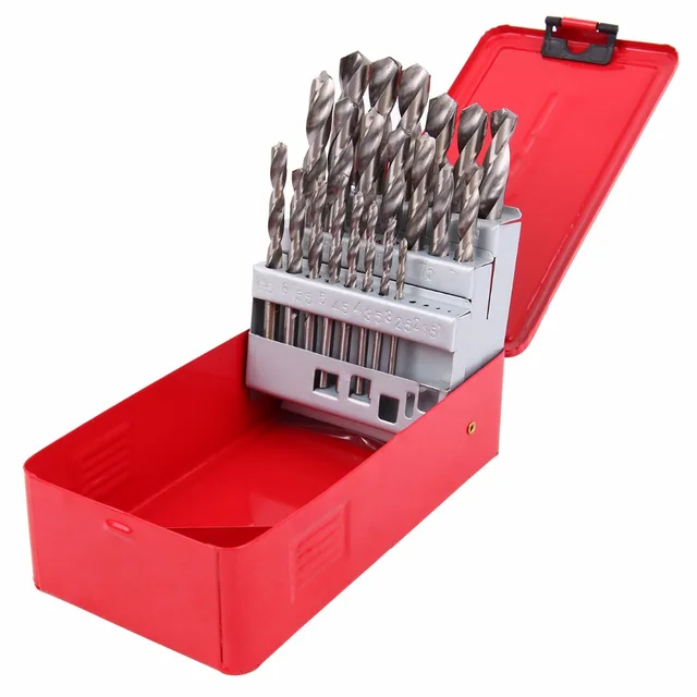 Cobalt Drill Bit Set >> 25pcs Hss Twist Drill Bit Set In Metal Cobalt Drill Bit With Red Box Cobalt Drill Bit Set >> 25pcs Hss Twist Drill Bit Set In Metal Cobalt Drill Bit With Red Box