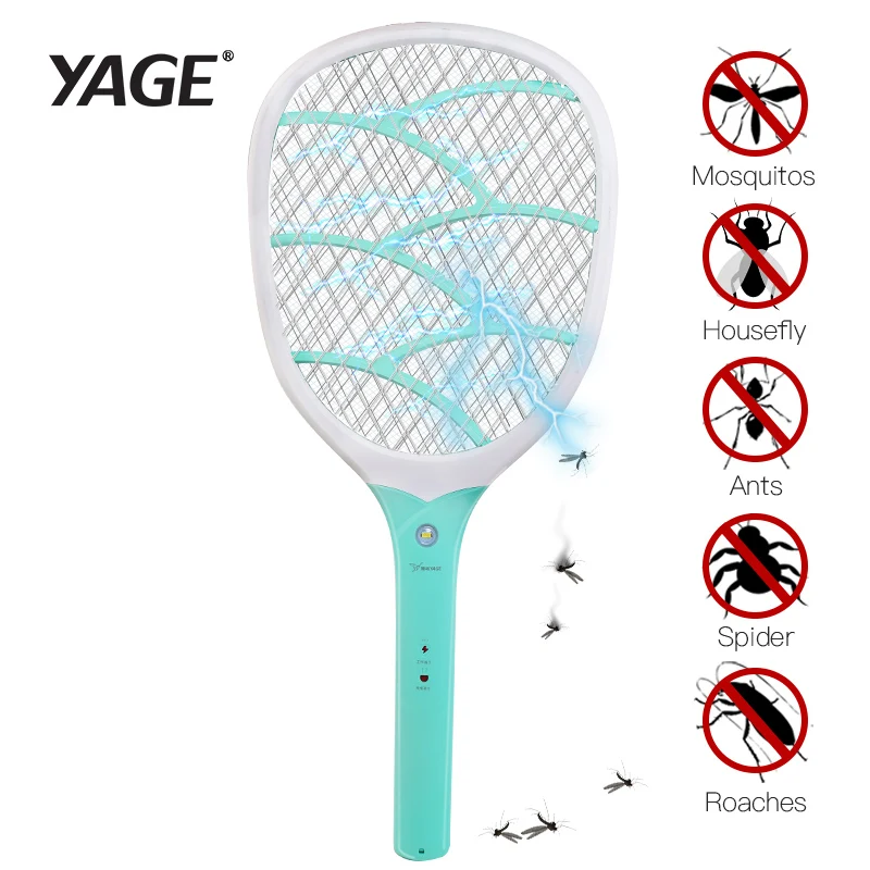 

YAGE 400mAh Battery USB Electric Mosquito Swatter Repellent Bug Insect Reject Killers Pest Reject Racket Trap Anti Mosquito Fly