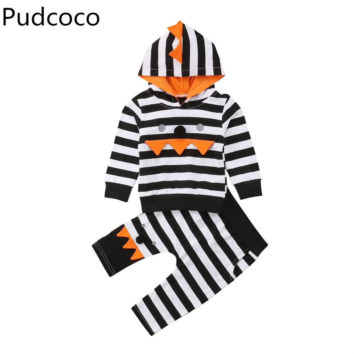 

Newborn Baby Boy Dinosaur Long Sleeve Tops Hoodie +Pants Leggings Clothes Outfit