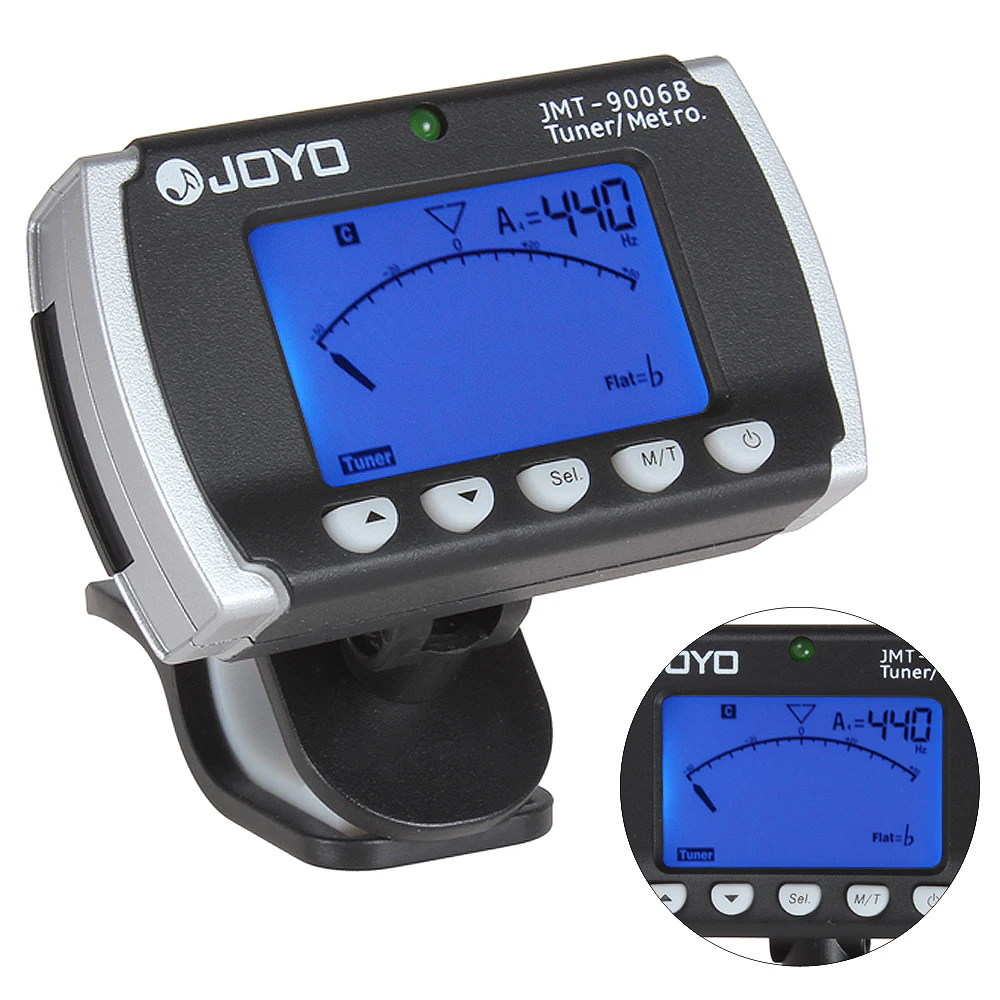 

JOYO JMT-9006B Mini Clip-On Digital Tuner & Metronome Backlight LCD Display for Chromatic Guitar Violin Bass Parts Accessories