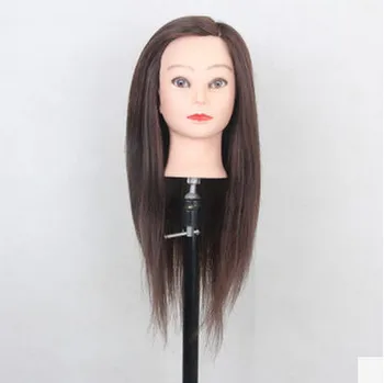 

Free Shipping!! New Fashionable 65% Human Real Hair And 40% Fiber Training Head Mannequin Head With Training Wig