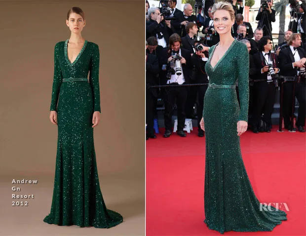 green gown red carpet