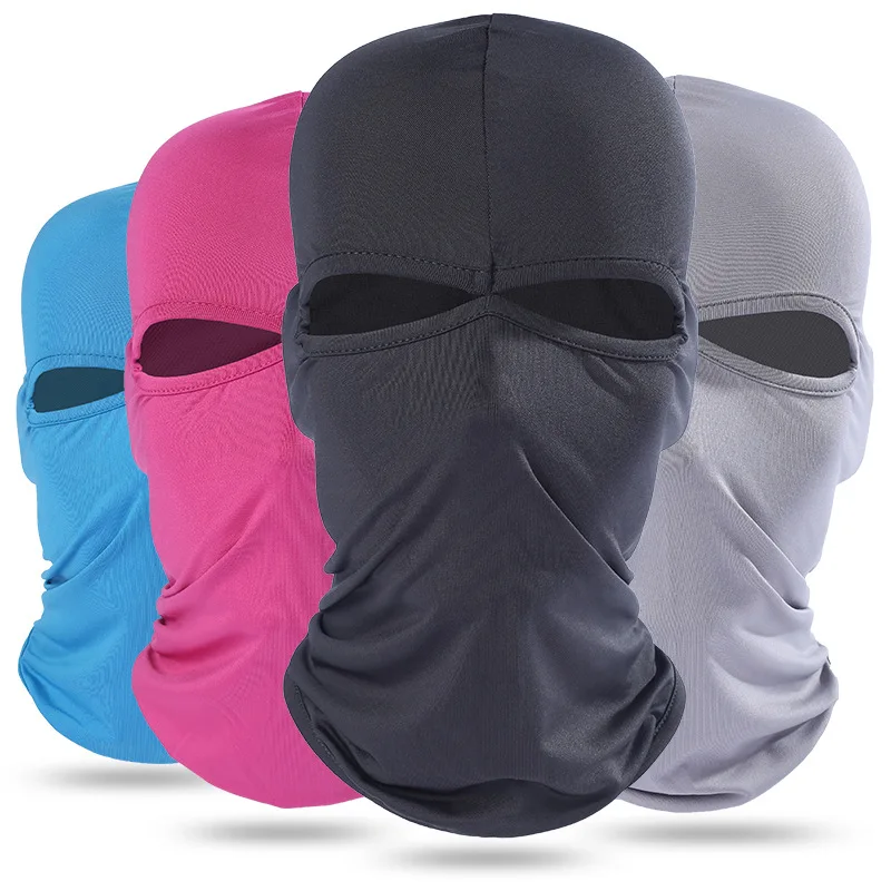 

Full Face Cover Mask Three 3 Hole Balaclava Knit Hat Winter Stretch Snow Mask Beanie Hat Cap New Black Warm Face Masks