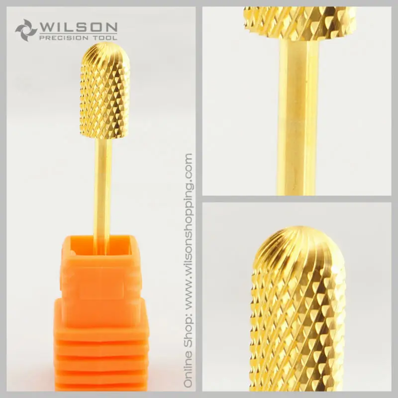 

Large Rounded Top Bit - Gold - WILSON Carbide Nail Drill Bit