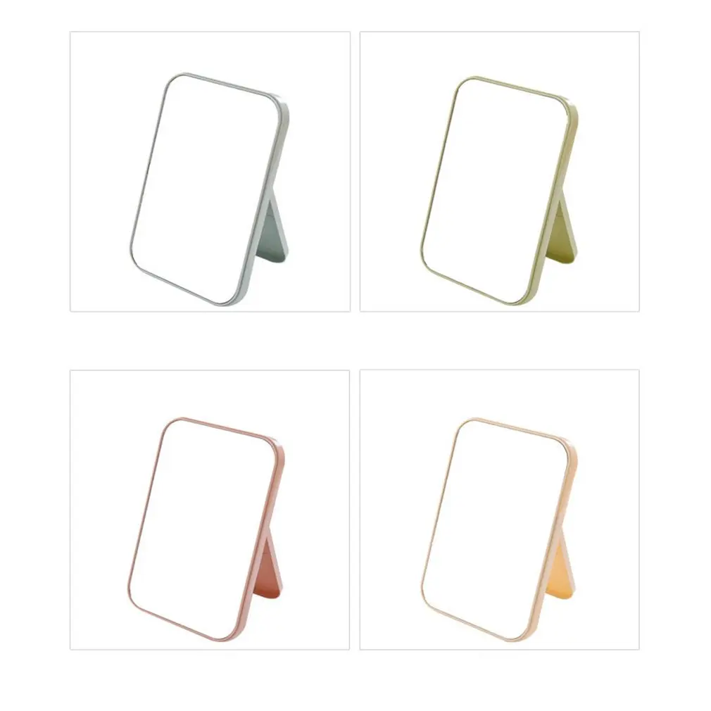 

South Korea List Face Makeup Mirror Desktop Large Square Vanity Mirror With Folding Mirror Portable Princess Mirror