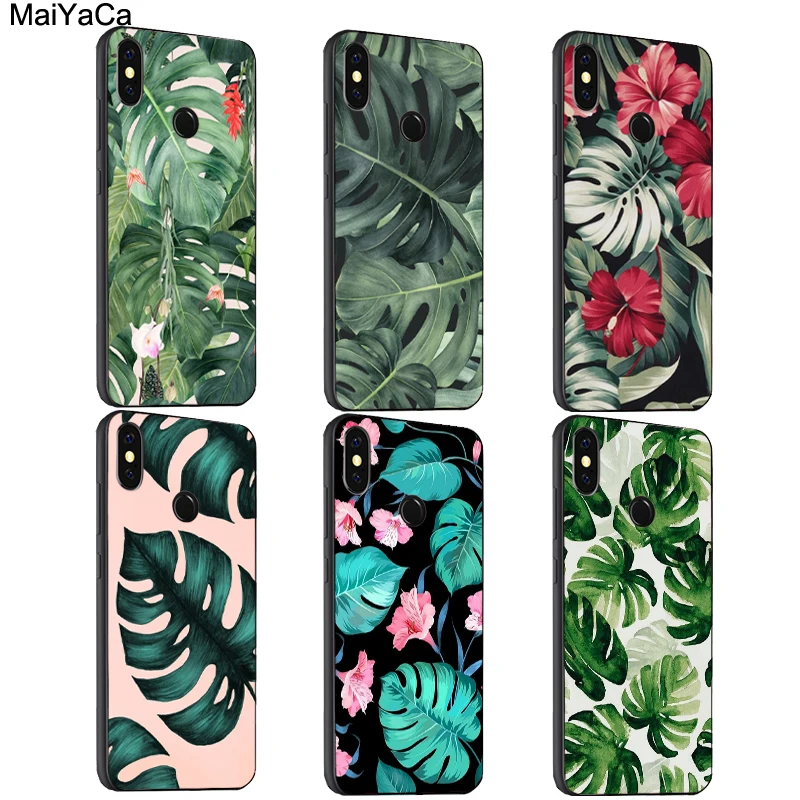

MaiYaCa Monstera Flower Tropical Leaves Case For Xiaomi Redmi S2 6 6A 6pro 4X Note 5 Pro 5A 7 Mi 8 9 6X A2 Mix 2s Max 2 3 F1