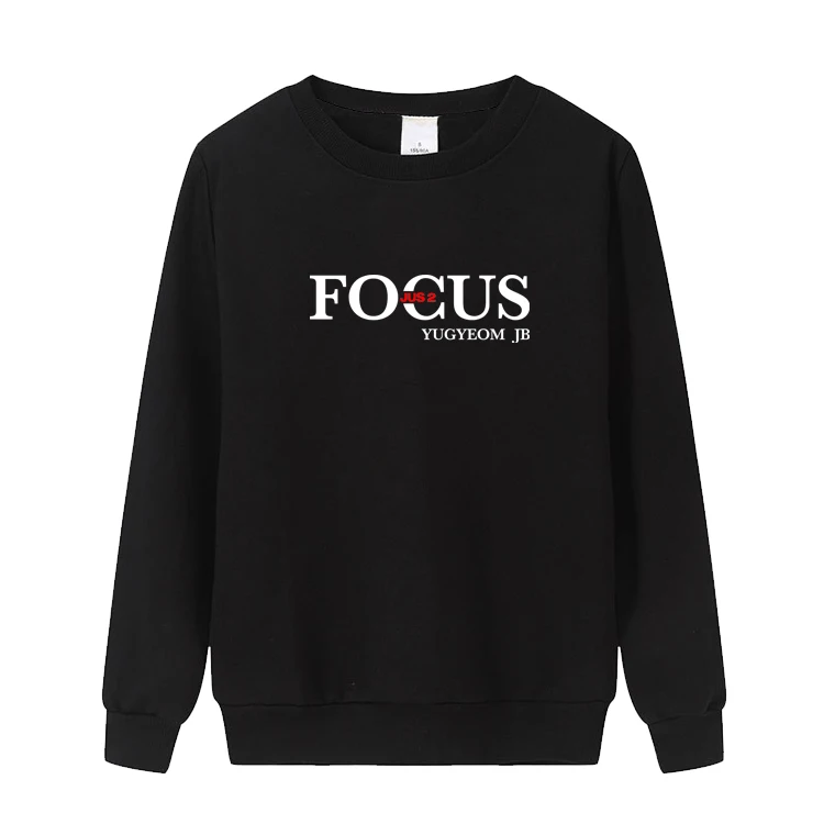 Толстовка Got7 yugyeon альбом JB focus пуловер с принтом и круглым вырезом тонкая