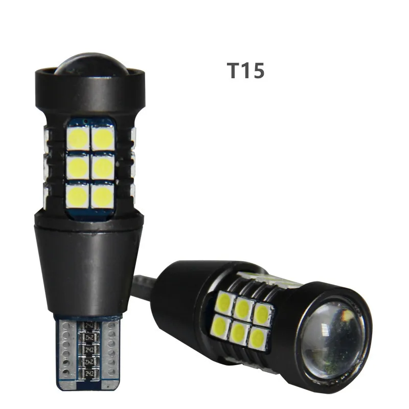2 шт. T15 W16W 921 912 1500Lm супер яркий 3030 27SMD LED CANBUS без ошибок резервного копирования