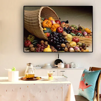 Fruit and Vegetable Poster Printed on Canvas 1
