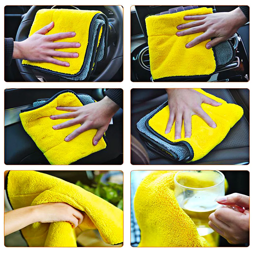 Super Absorbent Car Wash Microfiber Towel Car Cleaning Drying Cloth Large Hemming Car Care Cloth Detailing Towel (6)