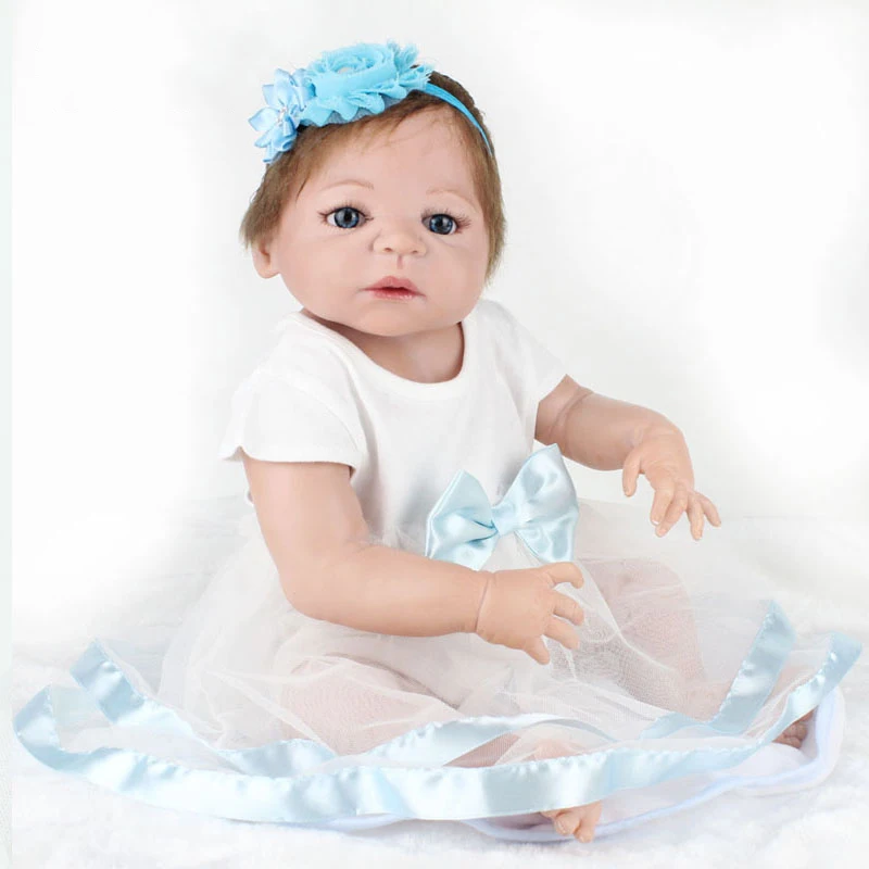 2" 55 см Силиконовая игрушка Reborn Baby Doll для девочки гиперреалистичные пупсы игровой домик игрушка подарок на день рождения для девочки Brinquedods