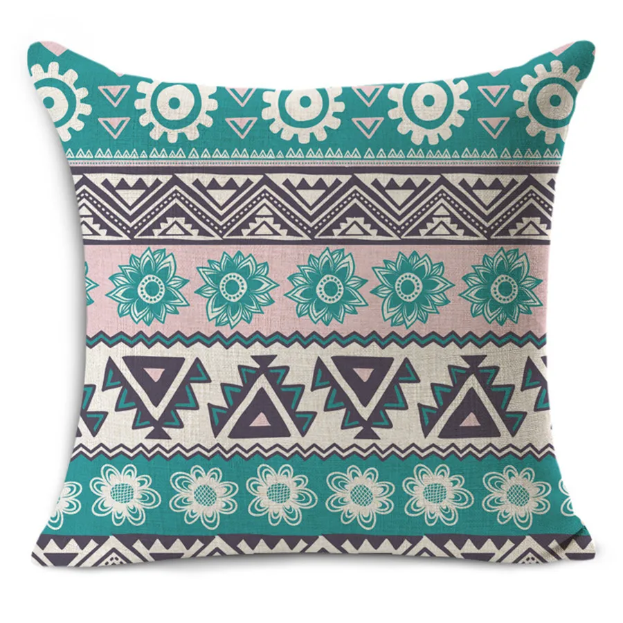 

Creative geometric Nordic couch cushion home decorative pillow fine linen pillowcase Mediterranean seat back cushions 45x45cm R4