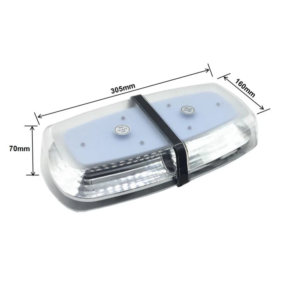  DC12V 24V 72 LED Amber Car Roof Strobe light Emergency Beacon Flashing warning Lamp lighting Magnet - 32791184035