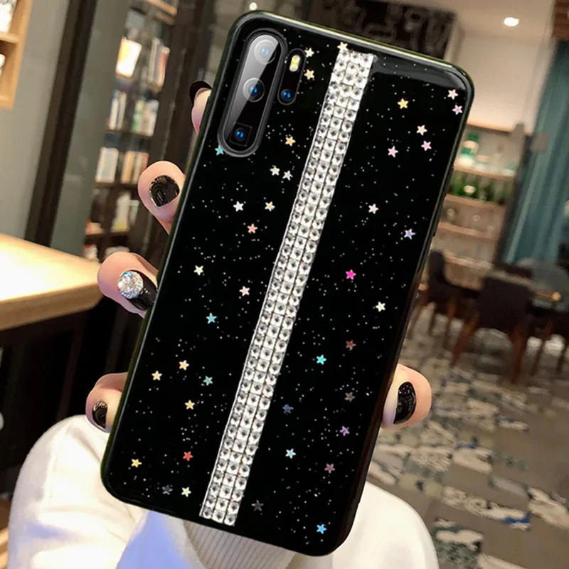 Алмазный Мягкий чехол для huawei P20 Lite P30 Pro P10 P Smart 2019 Plus Honor 8 9 10 8X7X8 S mate 20 NOVA 3 3i 10i Starry sky |