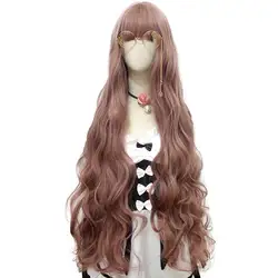 Сю Harajuku Лолита парик принцессы Для женщин леди девушки милые Лолита, костюмированная игра серый розовый Волнистые парик с длинными