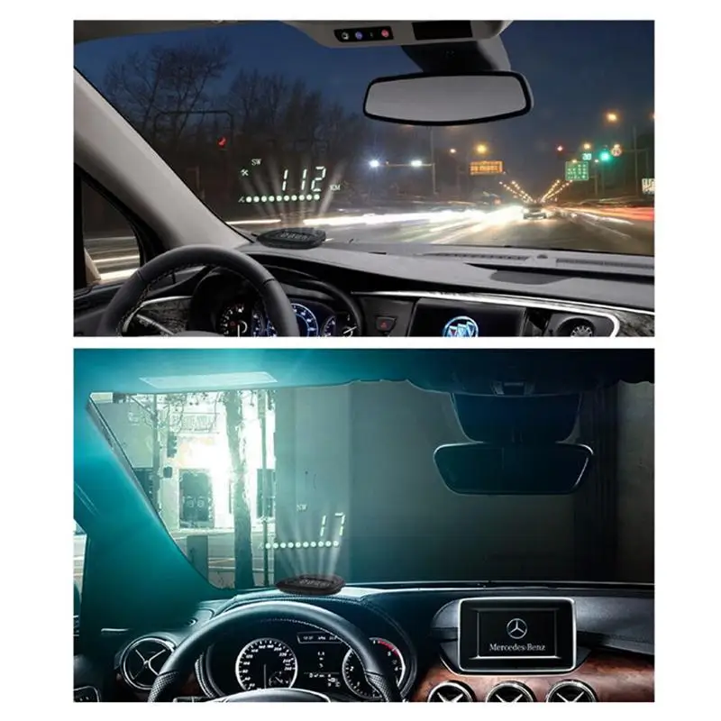 Светодиодный дисплей цифровой универсальный автомобильный HUD GPS Спидометр