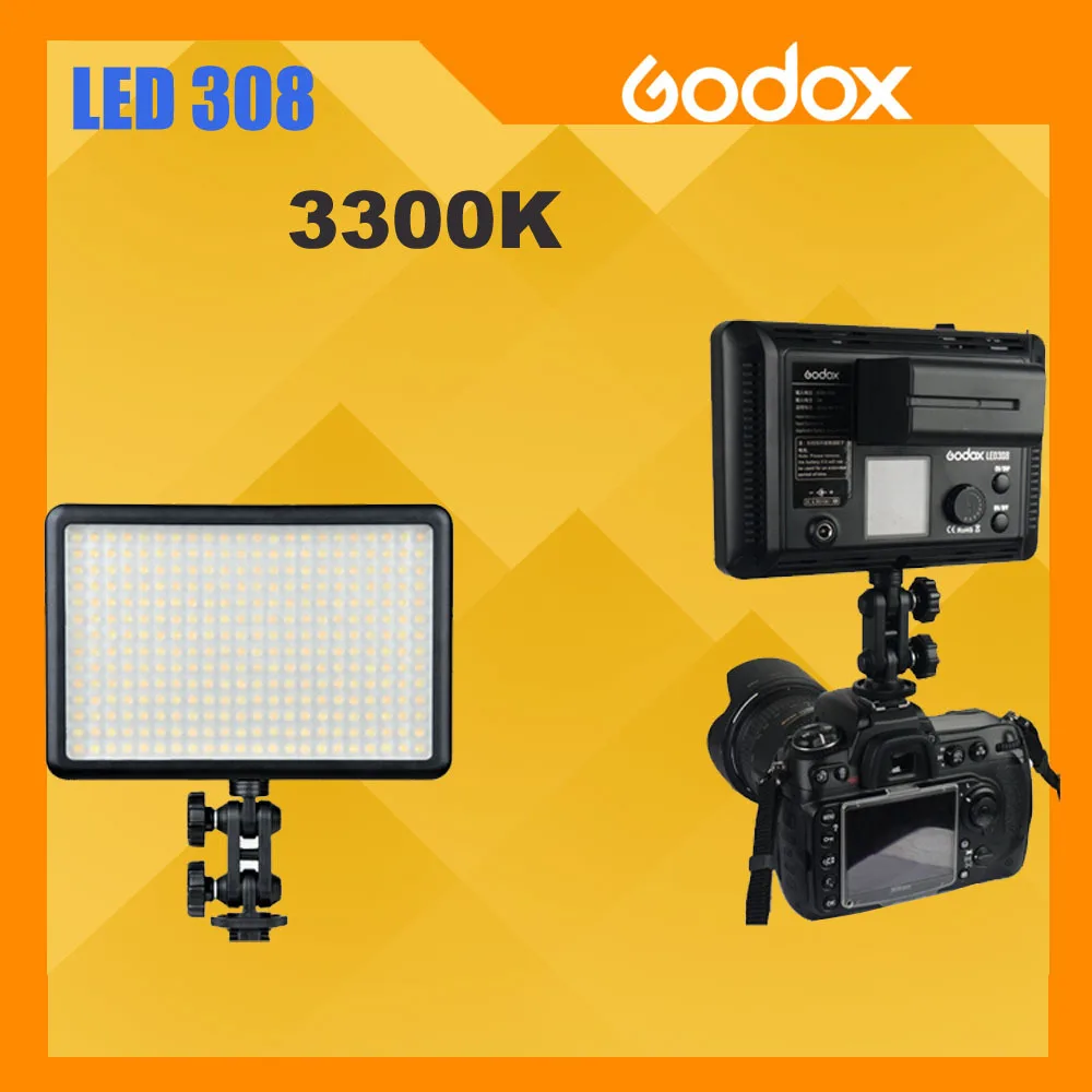 Godox LED308Y 308 3300 К из светодиодов видео свет лампы для Sony Panasonic флеш-canon Nikon