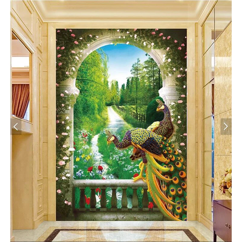 

Youran Green Peacock Animal Diamond Embroidery Home Decor DIY 5D Diamond Painting Cross Stitch Kits Rhinstones Diamond Mosaic