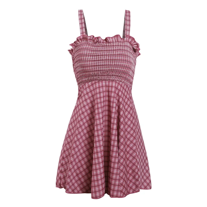 Женский клетчатый комплект бикини из двух предметов купальный костюм танкини купальный костюм летний сексуальный купальник пляжный купальник бикини