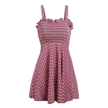 Женский клетчатый комплект бикини из двух предметов купальный костюм танкини купальный костюм летний сексуальный купальник пляжный купальник бикини