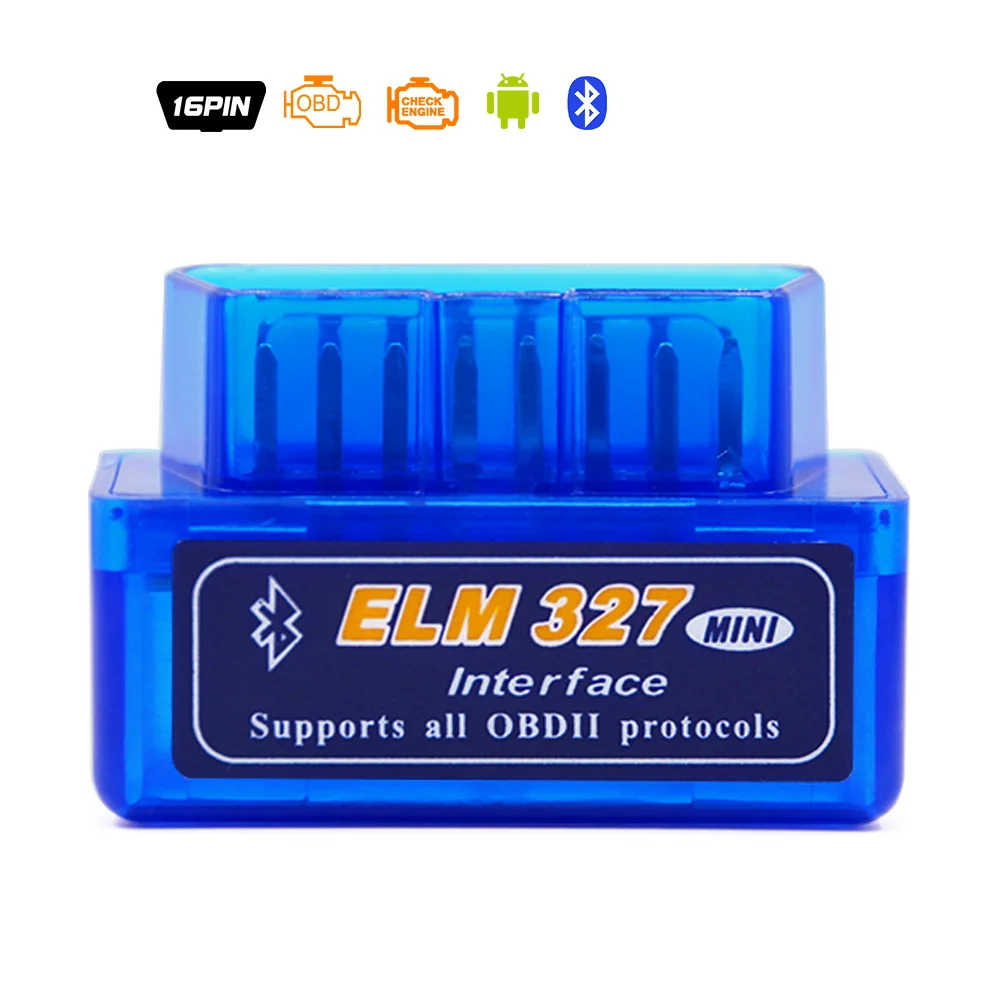 Новые Super Mini elm327 V1.5 bluetooth OBD2 ELM 327 V2.1 автомобильный диагностический инструмент ELM327 WI-FI USB работать на Android 100 шт./лот - Цвет: bluetooth v2.1