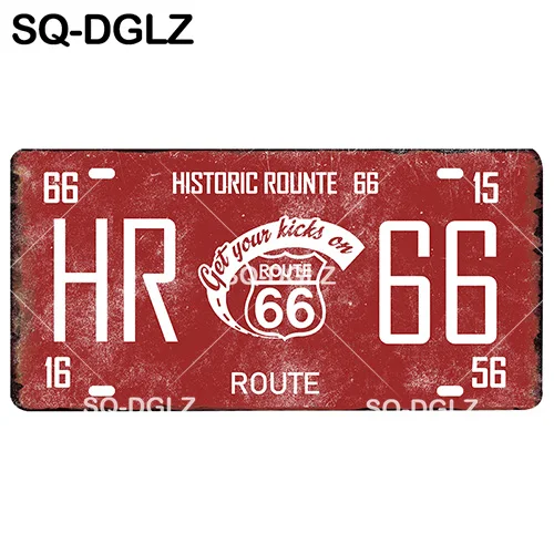 [SQ-DGLZ] Route 66 номерной знак Настенный декор мать дорога Олово знак США дорога металлическая картина "знак" таблички плакат - Цвет: 0613