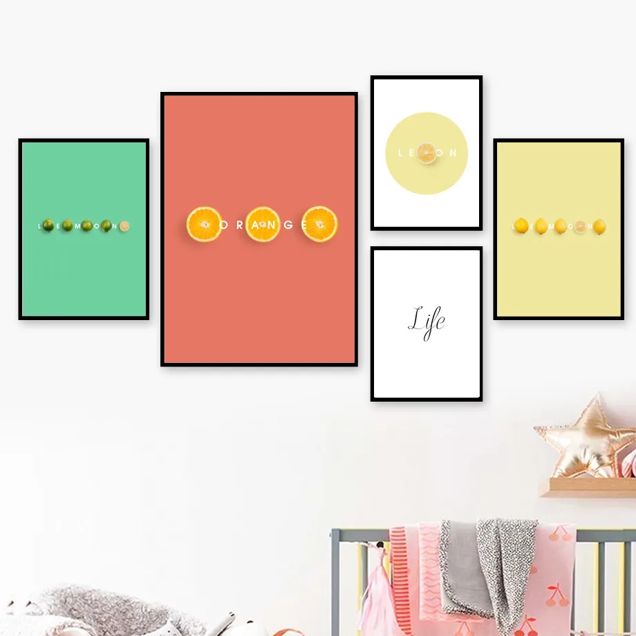 

Gohipang Fashion Orange Lemon Life Fruits Modern Wall Art Canvas Painting Nordic Posters And Prints Wall Picture For Living Room