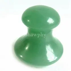 2 шт./лот небольшой размер натуральный зеленый массаж нефрита камень здравоохранения камень иглы гриб Форма горячие спа-рок для лица массаж