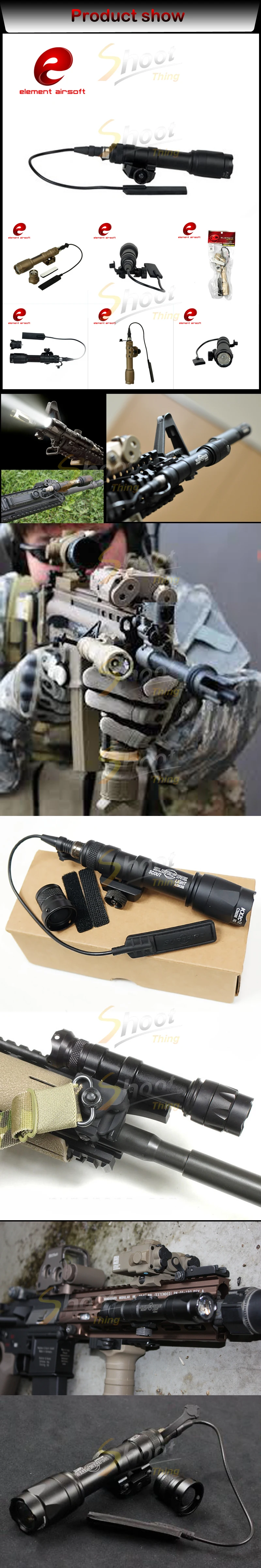 Elemento Airsoft Surefir Arma Luz Laser Verde Dbal-d2 ir Lazer Interruptor Wapens 20mm Tático Caça Lanterna M600c 4 Luzes de armas