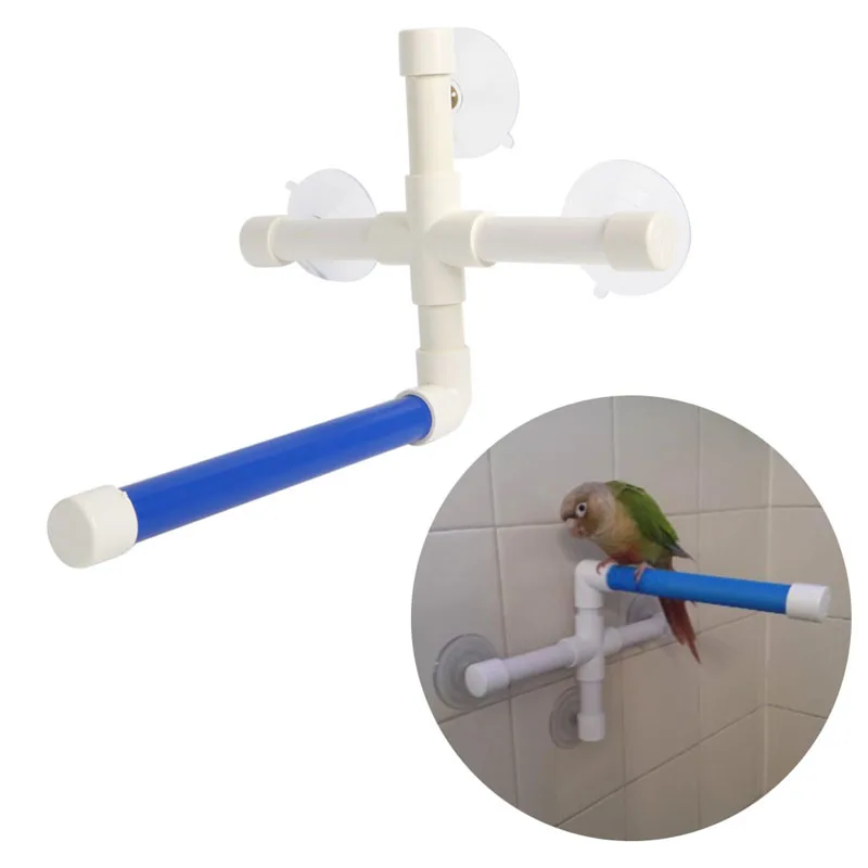 Pet Toys Folding Parrot Bath Shower Standing Platform Rack Parrot