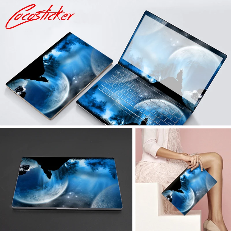 Laptop Stickers Skin For Hp Series Model Full Cover Vinyl Notebook Free Cutting Skin ABC Sides+Keys+Key Interstice Print Sticker