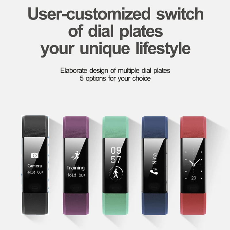 Hembeer H115 Smart Bracelet GPS Fitness Tracker Watches Band Heart Rate Monitor Step Counter Alarm Clock Wristband pk fit bit