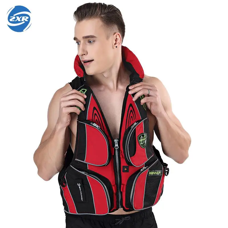 

New Style Men's Boating Fishing Vest Clothes Adult Paddle Board Vest Flotation Swimming Life Jacket Buoyancy Fishing Vests