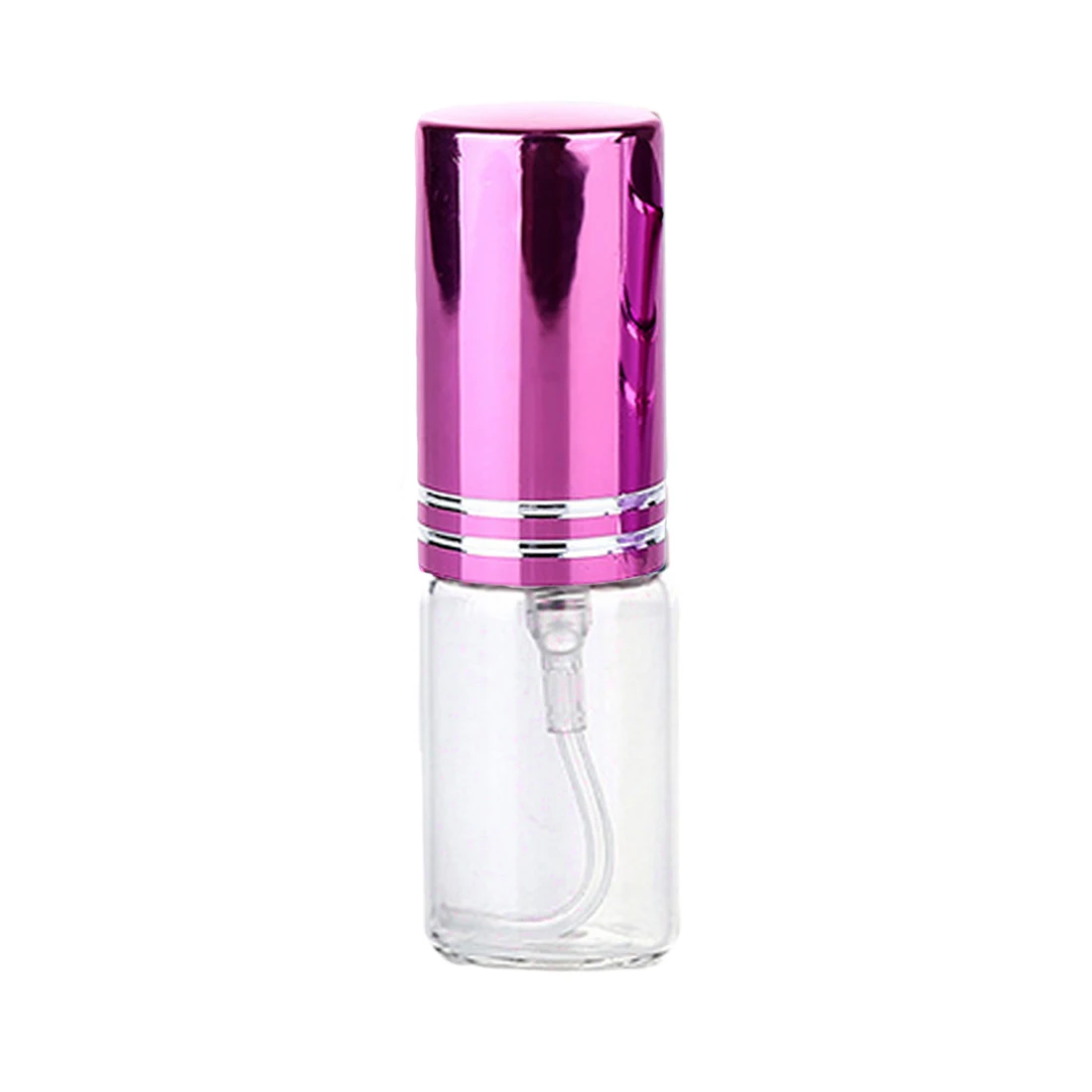5 мл косметический образец парфюма маленький образец Дозирующий Алюминиевый распылитель мини ультра-тонкий противотуманный стеклянный прессованный флакон - Цвет: pink