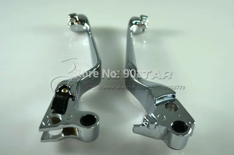 New Motorcycle Chrome Brake & Clutch Levers Set For Harley Davidson