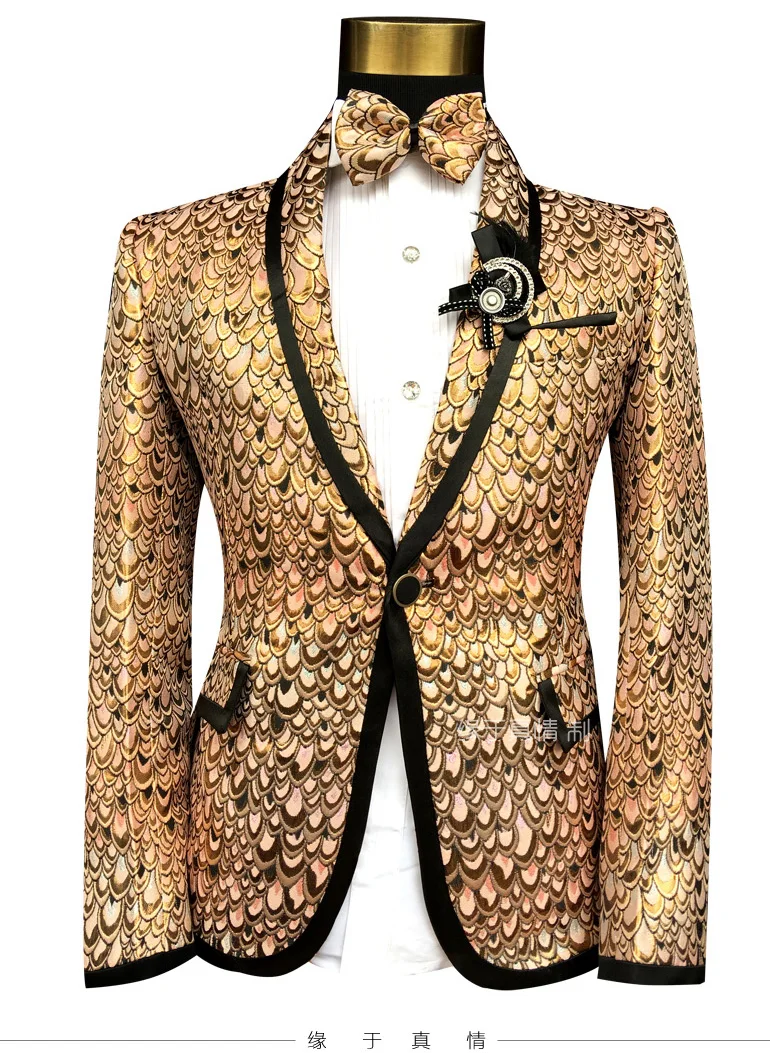 Бренд, мужские костюмы, золотые, серебристые, желтые блейзеры, тонкий свадебный костюм для мужчин, жених, мерцающий, сценический, певец, выпускной, смокинг, пиджак+ брюки+ галстук-бабочка