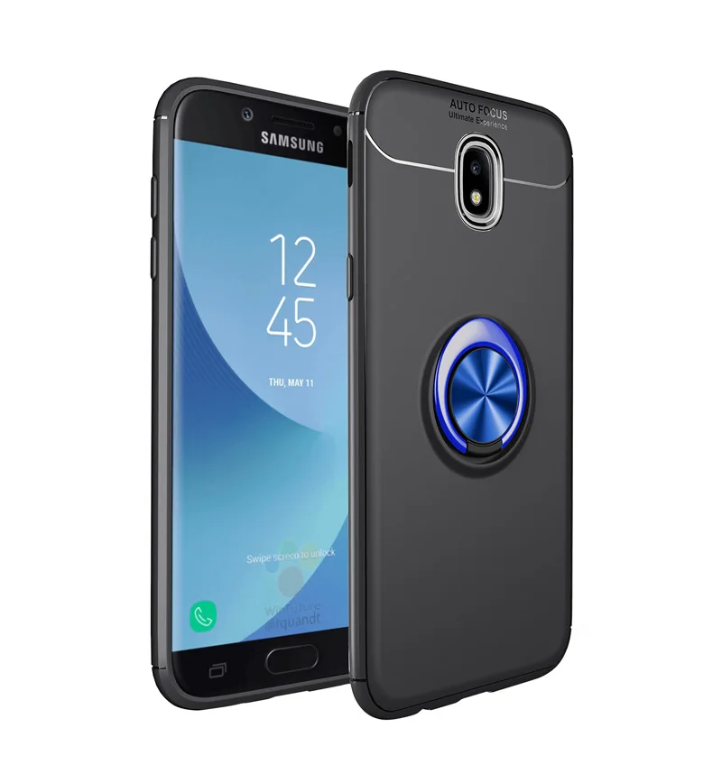 Чехол-бампер для samsung Galaxy J3 J5 J7 Pro, кольцевой чехол SM-J330F/DS SM-J330FN SM-J730F/DS SM-J730FM/DS SM-J530F/DS J530FM/DS - Цвет: Blue