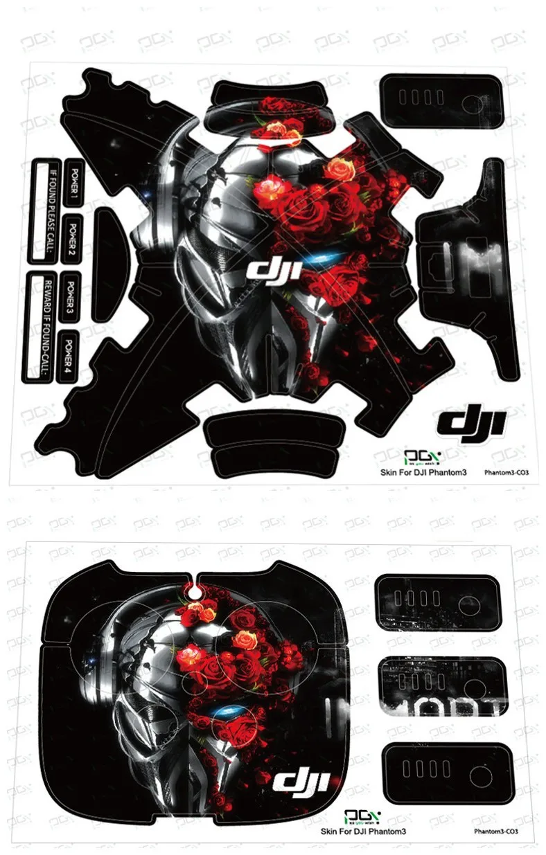 DJI Phantom 3 Waterproof Stickers