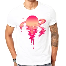 Fashion short sleeve design Saturn printed men t-shirt cool men’s tee shirts tops men comfortable casual men’s t shirts
