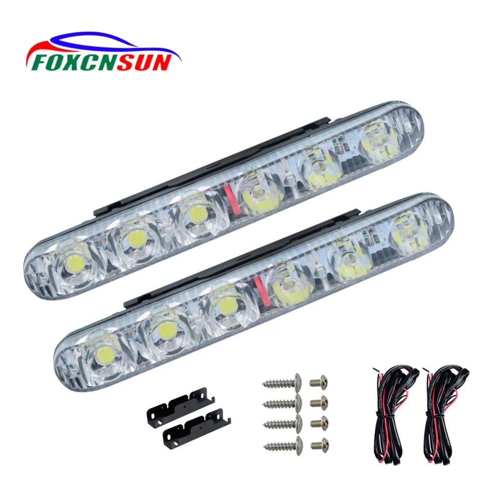 Foxcnsun 24W 6 Chips Car LED Work Light Bar led Waterproof Offroad Bulb headlight ATV SUV 4WD Boat Truck for Jeep BMW | Автомобили и