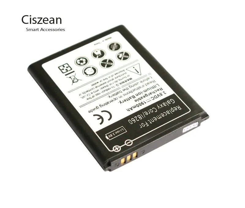 Ciszean 5 шт./лот 1900 мА/ч, B150AC B150AE Замена Батарея для samsung Galaxy Core i8260 i8262 g3502u g3502 g3508 g3509