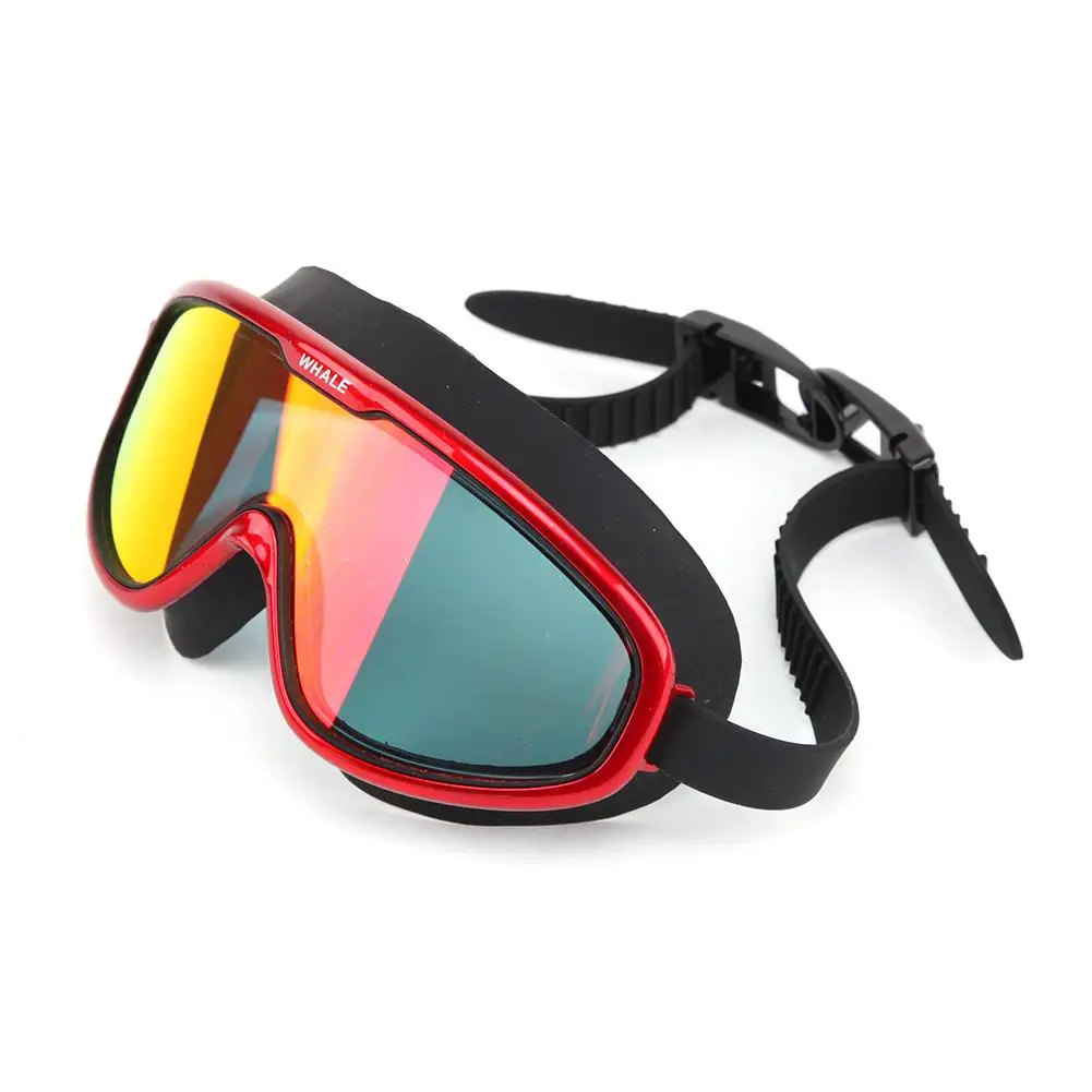 Adult Big Frame Cool Swimming Electroplating Goggles HD Anti fog Anti