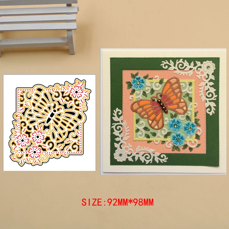 

Luck YCraft Metal Cutting Dies Butterfly Square for DIY Scrapbook Photo Album Paper Card Decorative Craft Embossing Die 2019 NEW