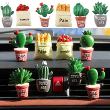 Цельнокроеное платье 3D Освежители воздуха Твердые мультфильм растений овощи стайлинга автомобилей Кондиционер Vent подвижные ароматизатор с симпатичными машинками Parfums