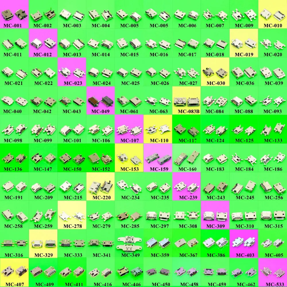 100models Mini Micro Usb Connector V8 Port Charging Socket Power DC ...