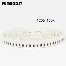 100PCS 1206 SMD Resistor 150K ohm chip resistor 0.25W 1/4W 154