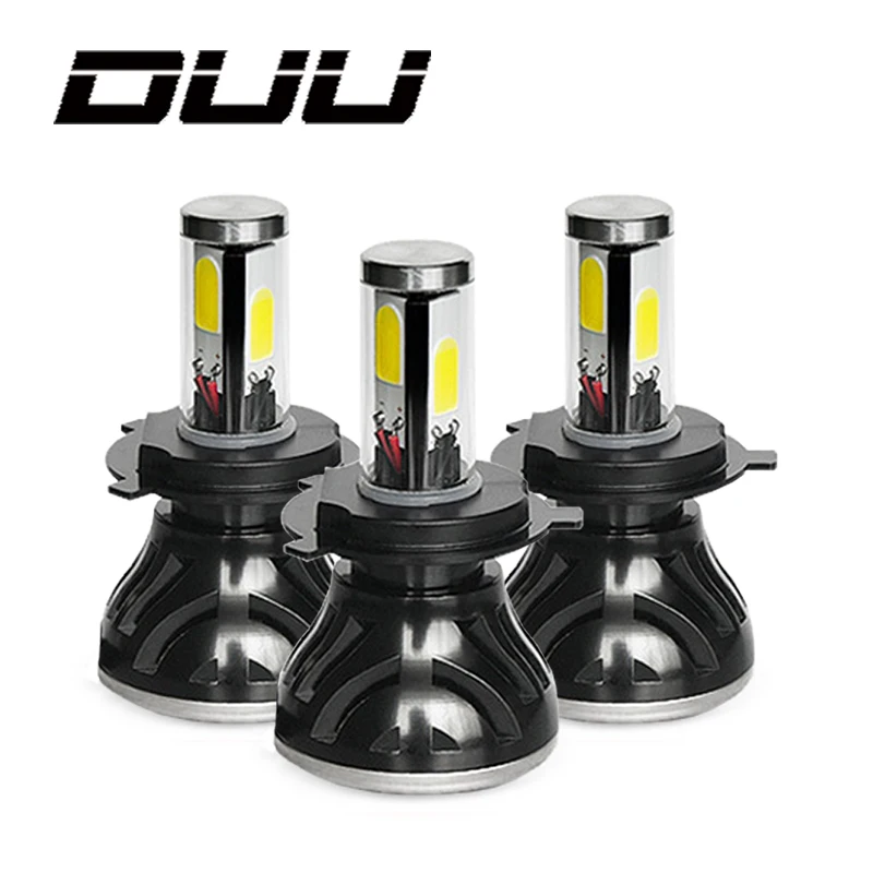 6000K Hi-Low Beam Bulb Xenon 2Pcs LED Car Headlight Bright Headlamp L6-H4 40W