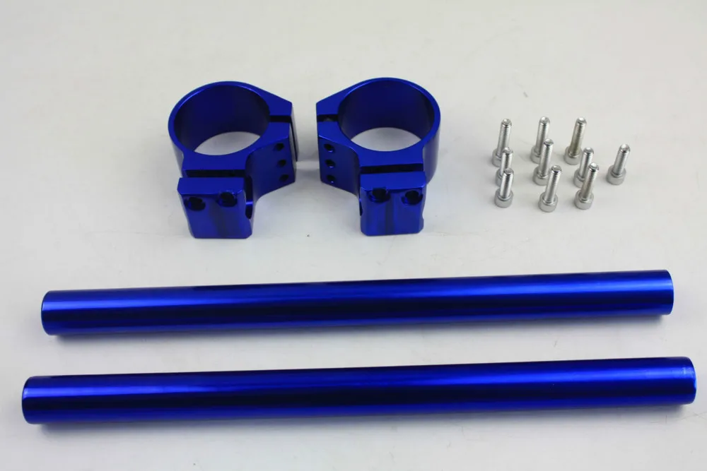 Handlebar clip on for Honda RC45 51 CBR 929 954 1000RR Kawasaki ZX 6R 10R BLUE